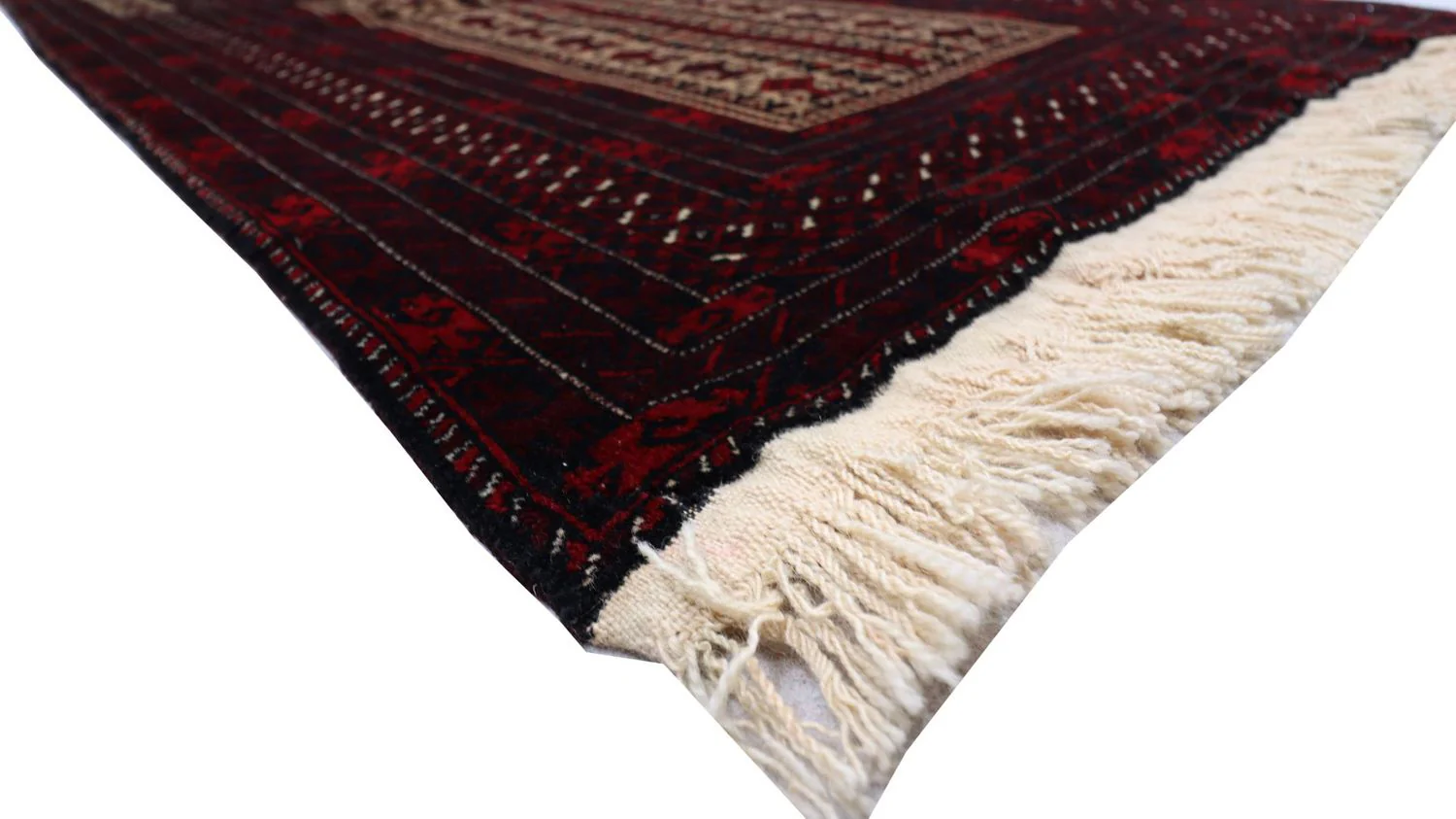 Afghan Teppich 150 x 95 cm - dunkelrot - Image 3