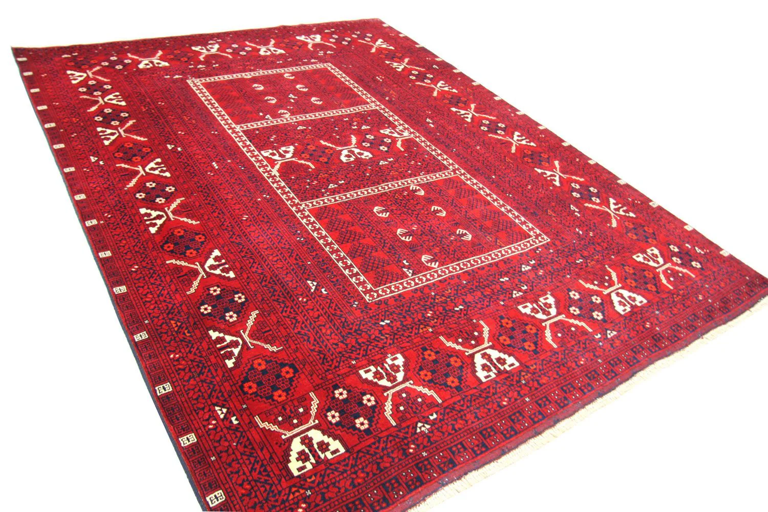 Afghan Teppich 248 x 158 cm - rot - Image 3