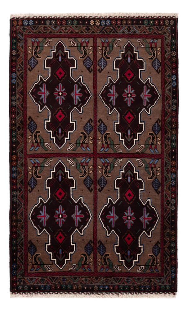 Belutsch Teppich - 140 x 90 cm - mehrfarbig