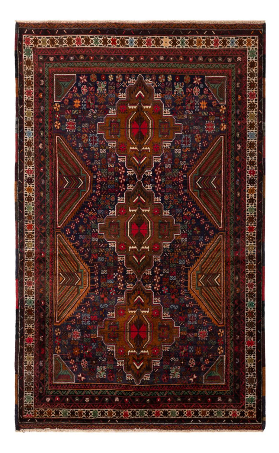 Belutsch Teppich - 200 x 117 cm - dunkelrot