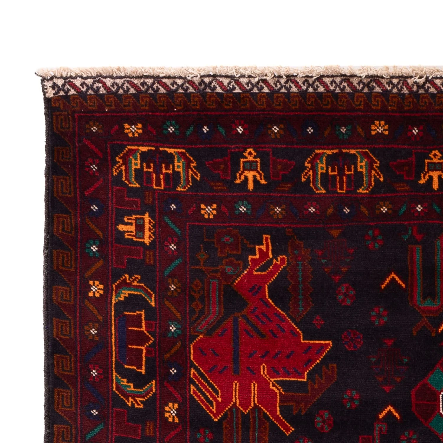 Belutsch Teppich - 207 x 127 cm - dunkelrot - Image 3