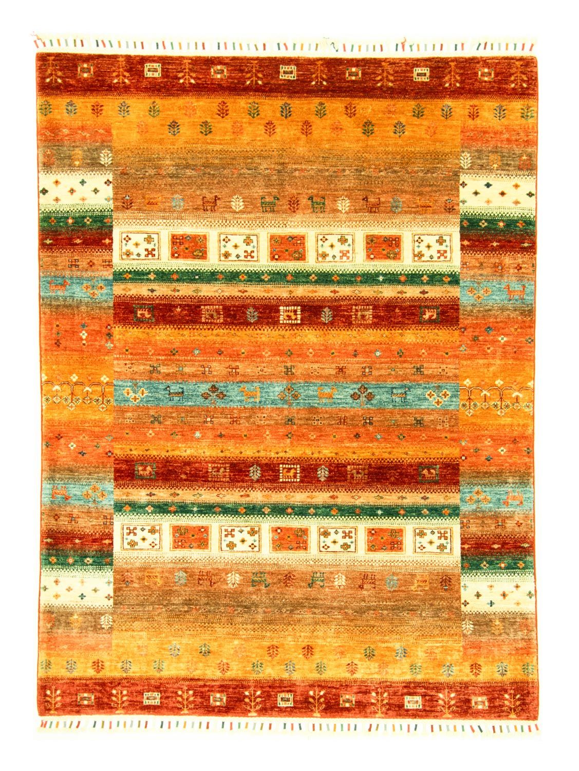 Gabbeh Teppich - Loribaft Indus 200 x 150 cm - mehrfarbig