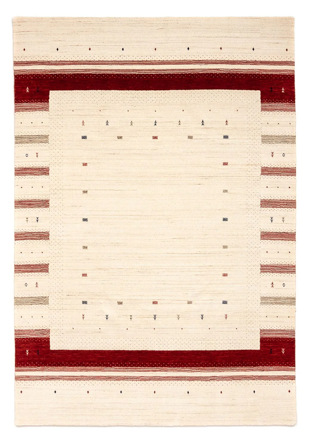 Gabbeh Teppich - Loribaft Indus 298 x 203 cm - beige