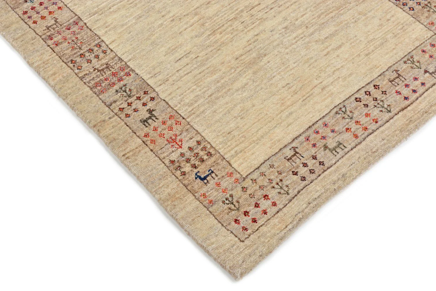 Gabbeh Teppich - Loribaft Perser 176 x 84 cm - sand - Image 2