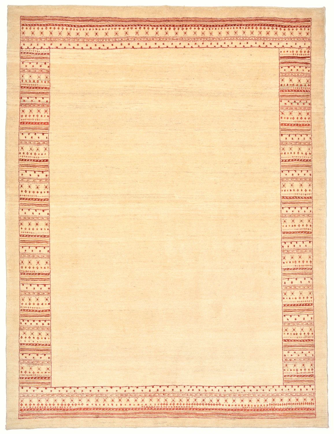 Gabbeh Teppich - Loribaft Perser 198 x 150 cm - beige