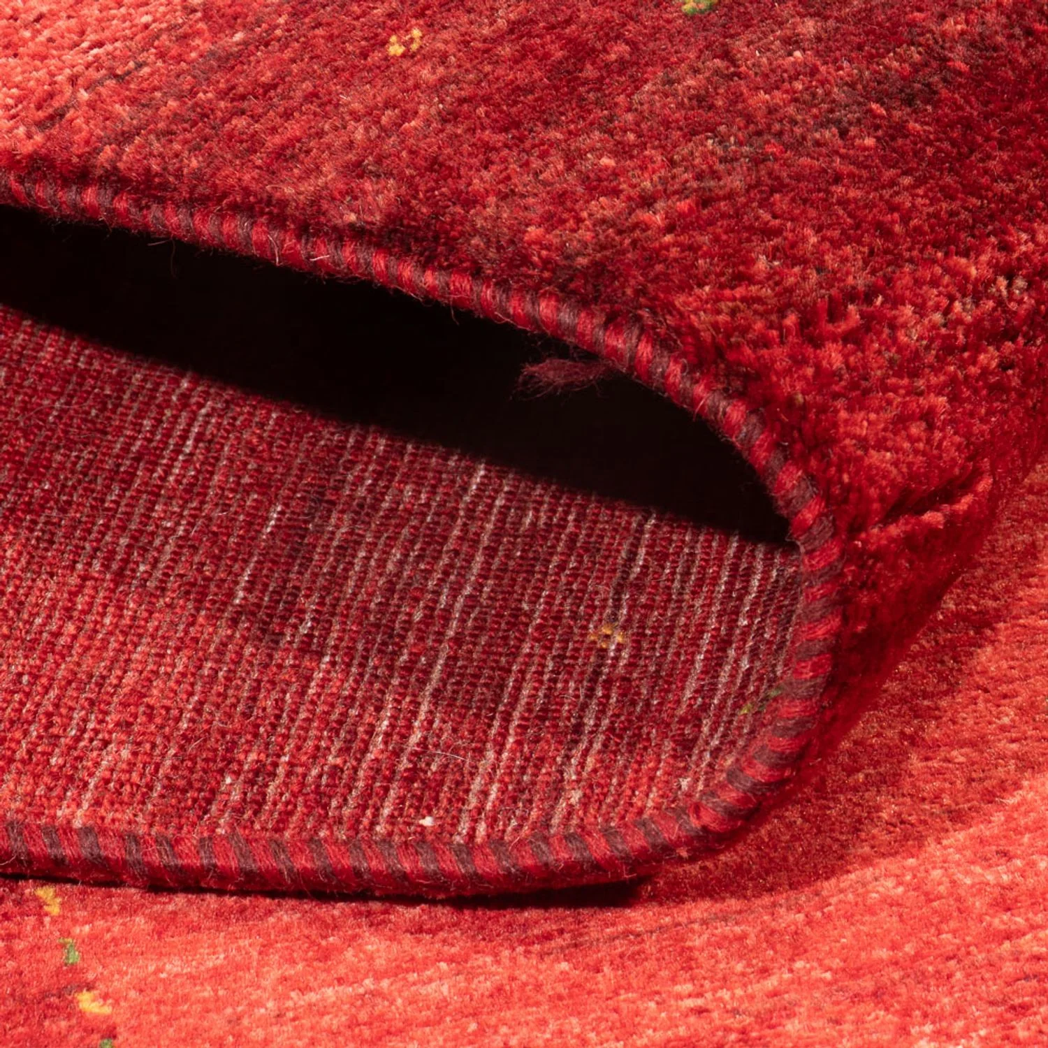 Gabbeh Teppich - Loribaft Perser - 226 x 174 cm - rot - Image 4