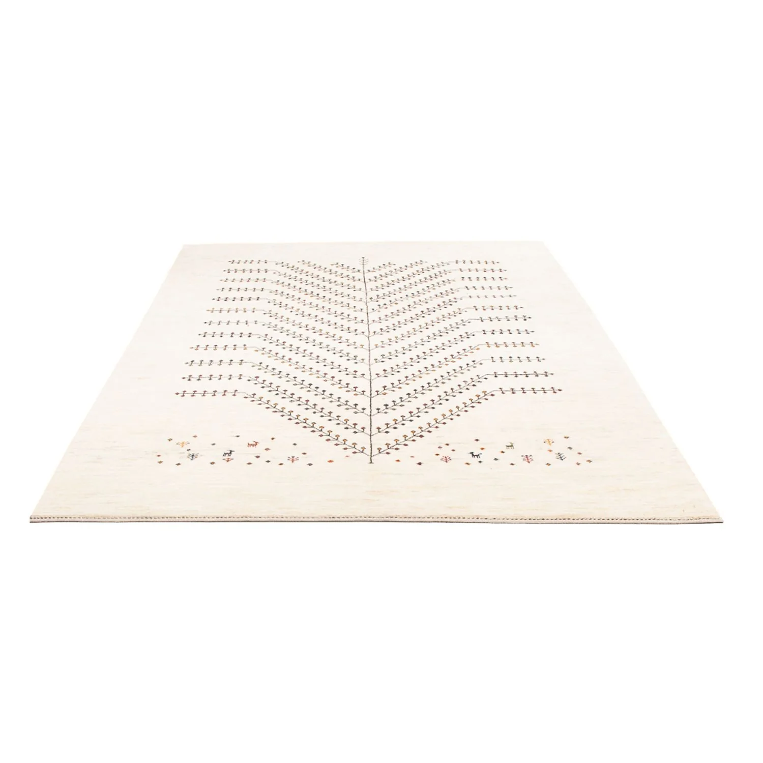 Gabbeh Teppich - Loribaft Perser - 233 x 166 cm - weiß - Image 5