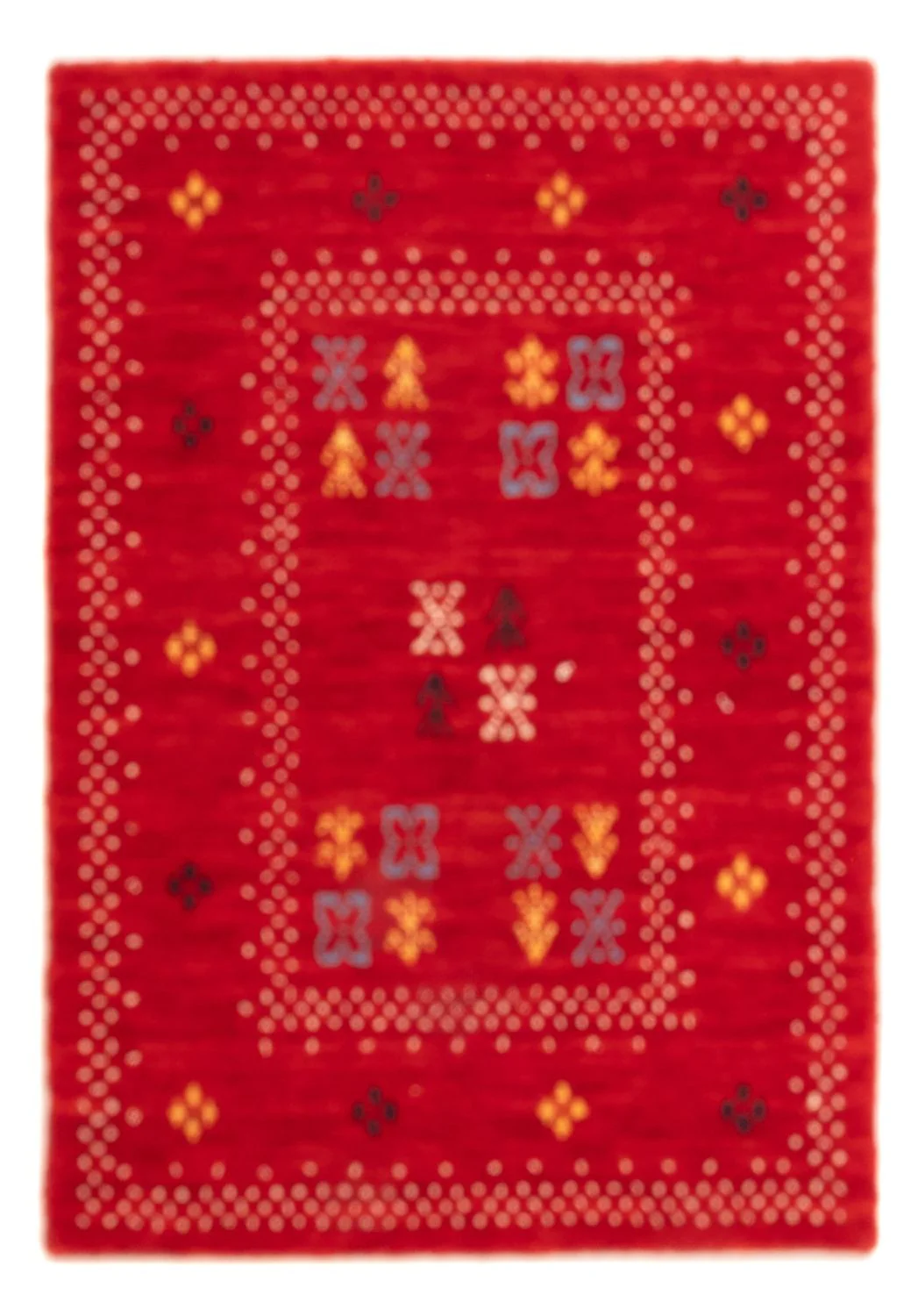 Gabbeh Teppich - Loribaft Softy - 90 x 60 cm - rot