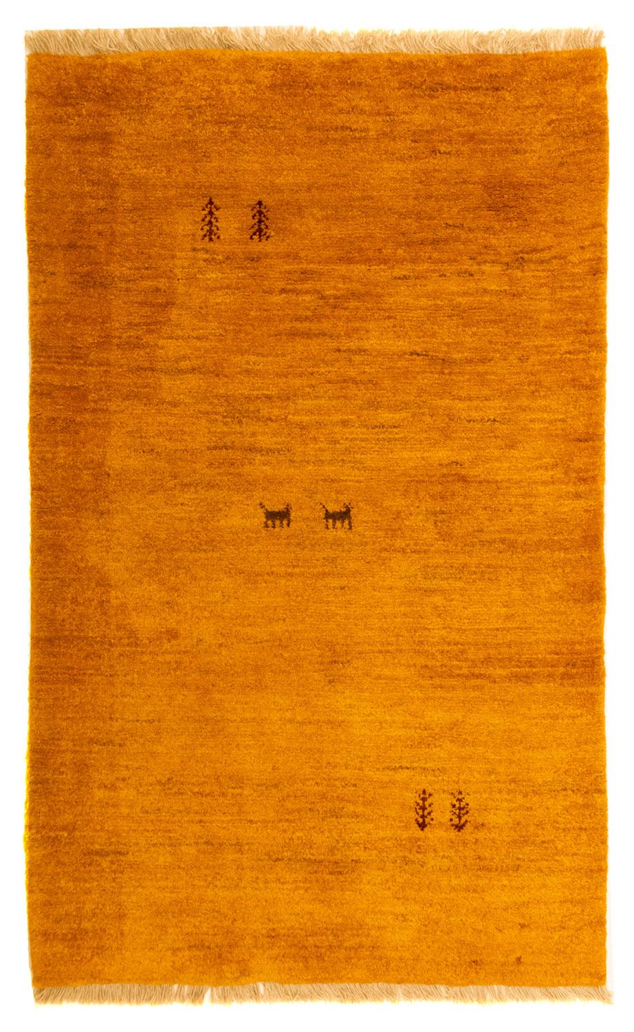 Gabbeh Teppich - Perser 132 x 86 cm - gold