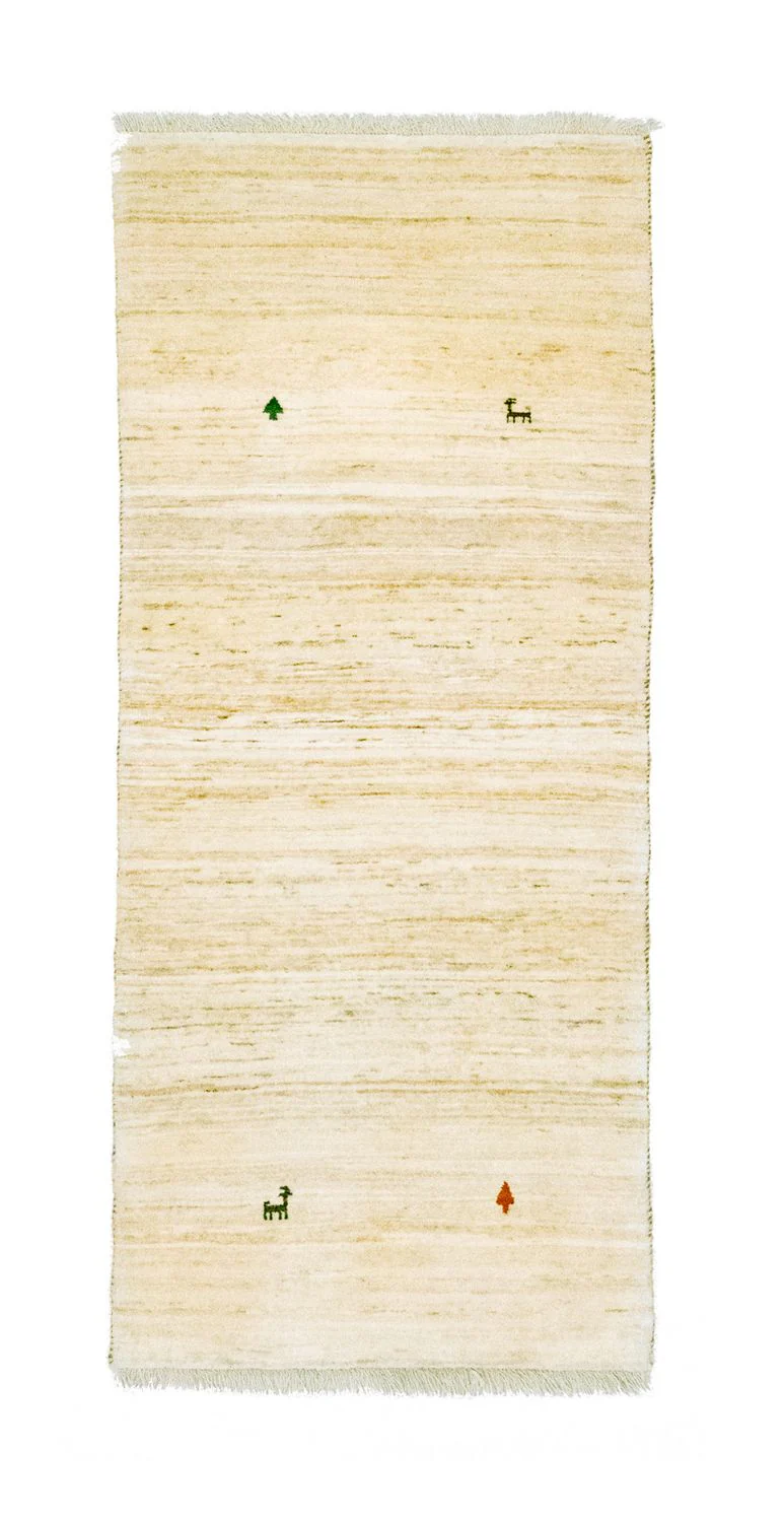 Gabbeh Teppich - Perser 202 x 75 cm - beige
