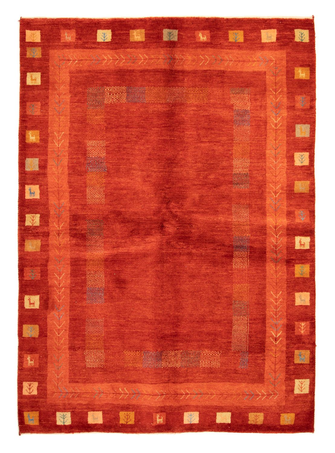 Gabbeh Teppich - Perser 228 x 172 cm - rost