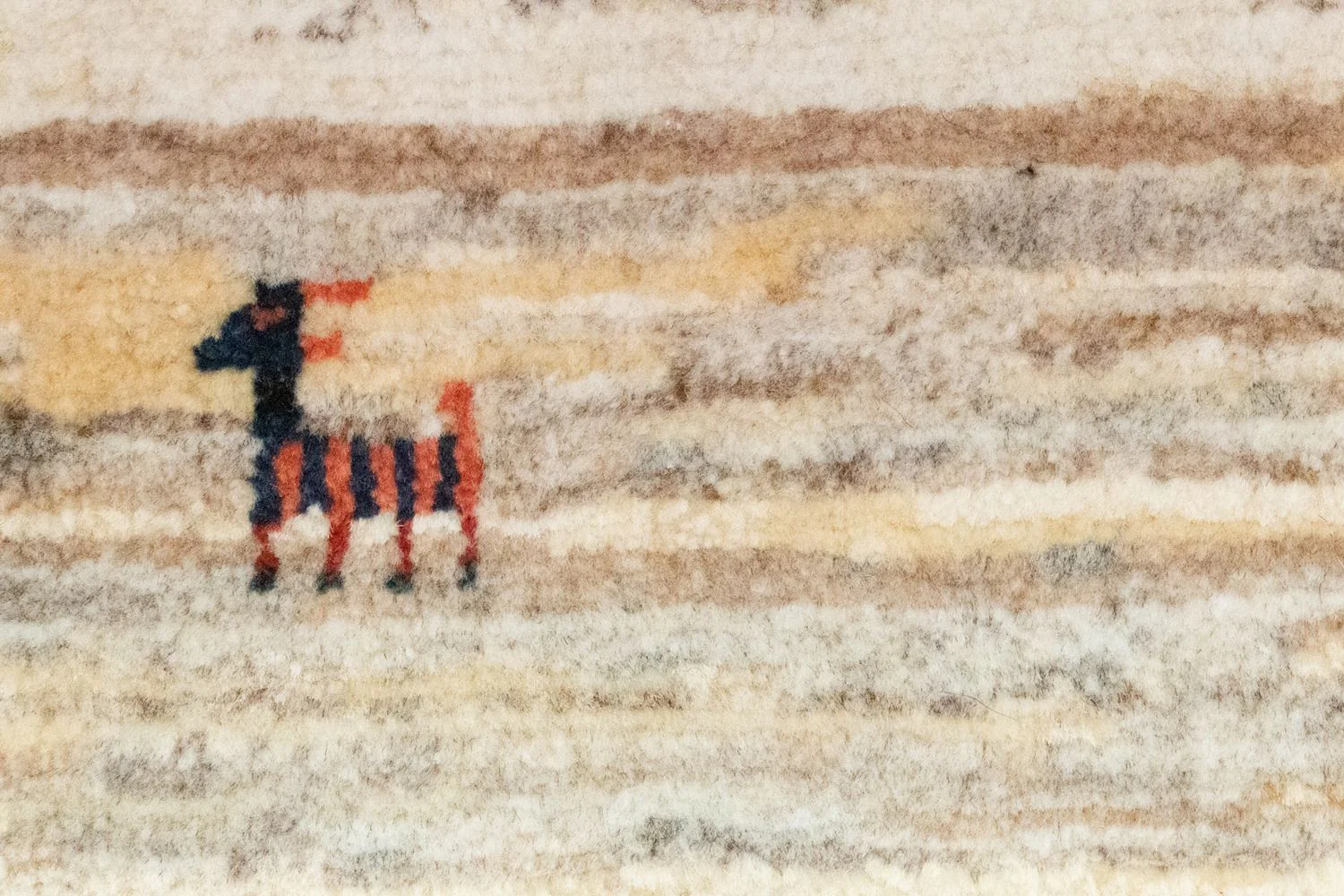 Gabbeh Teppich - Perser 60 x 40 cm - beige - Image 2