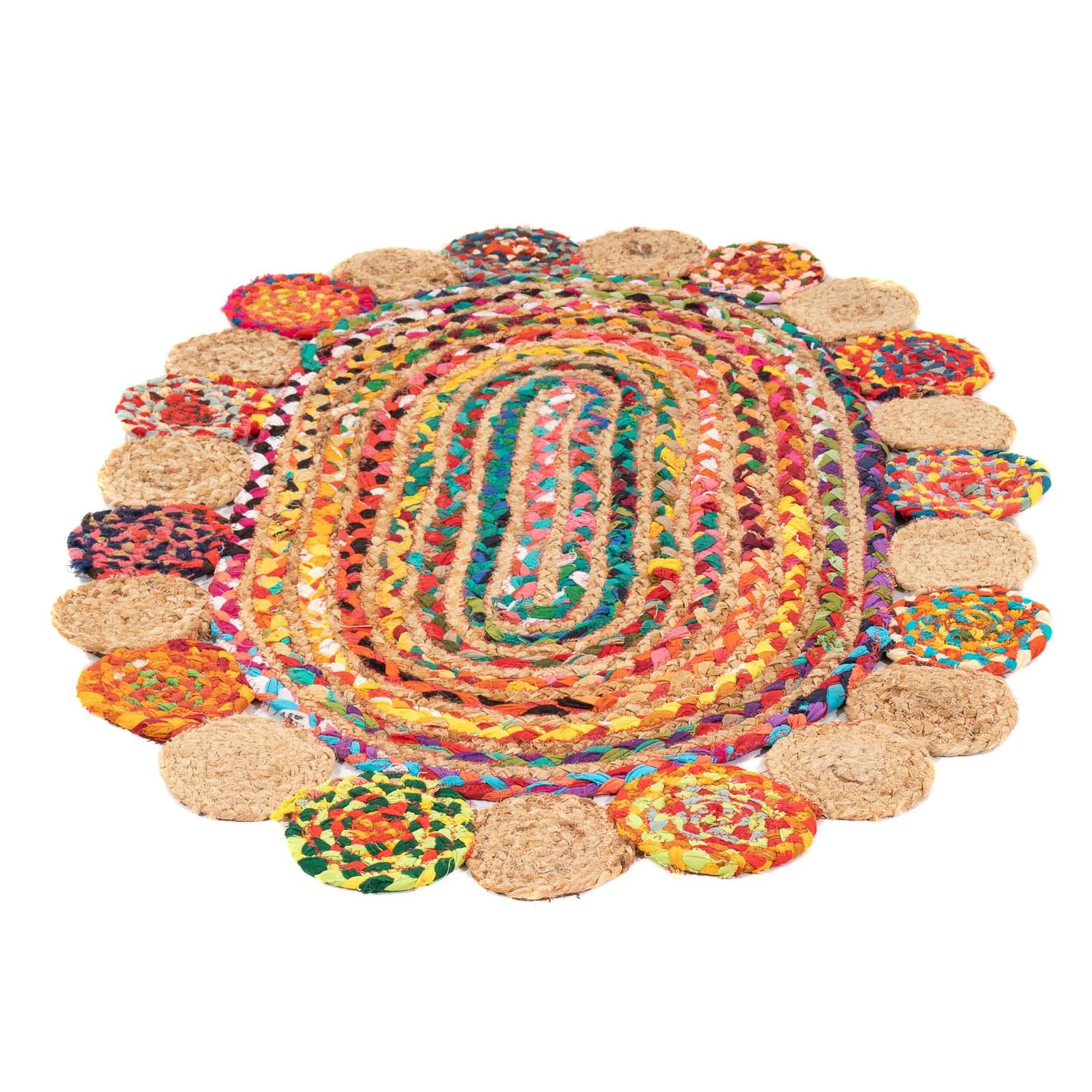 Juteteppich oval - 91 x 61 cm - mehrfarbig - Image 4