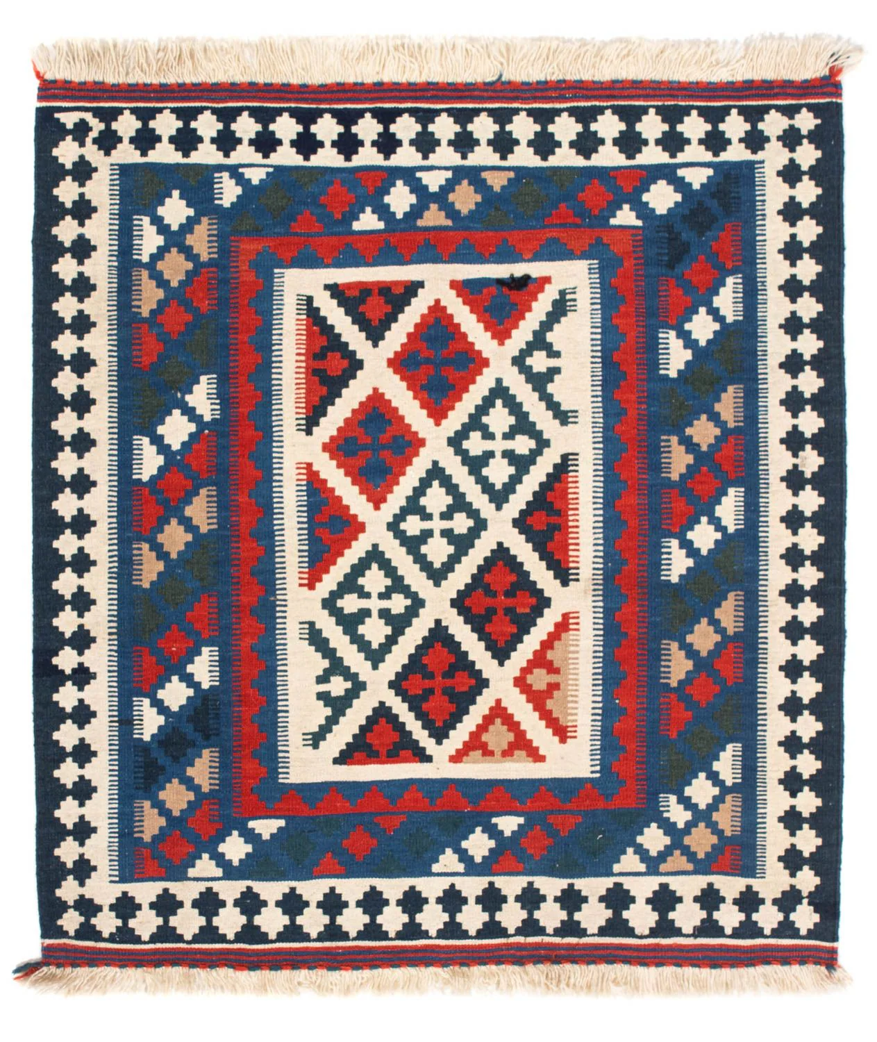 Kelim Teppich - Oriental 108 x 103 cm - blau