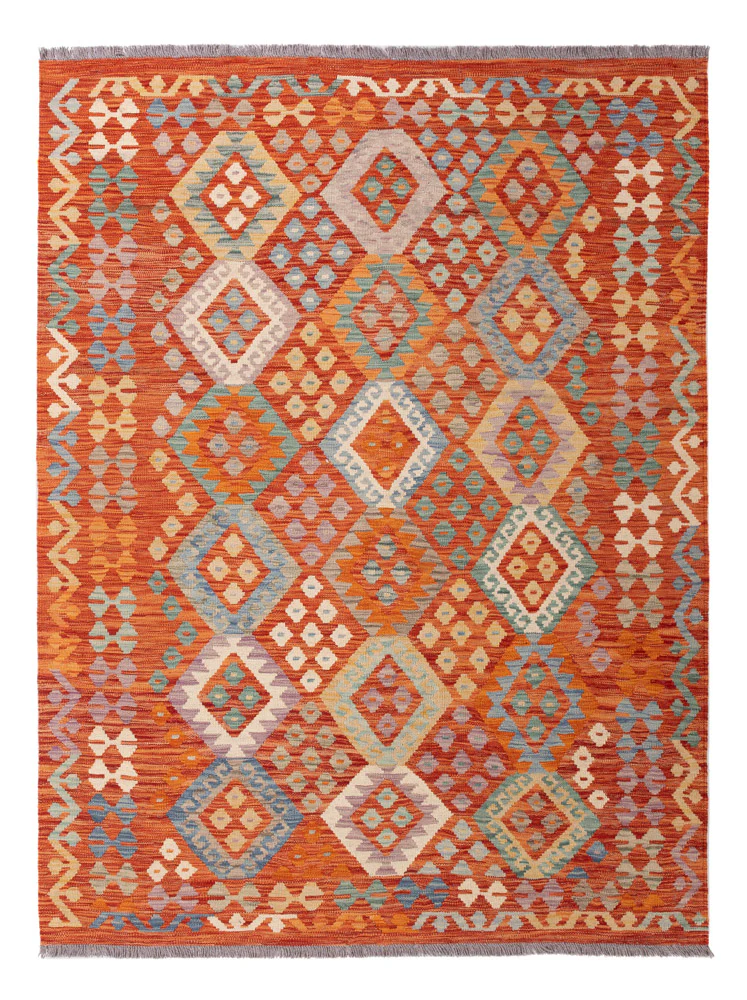Kelim Teppich - Splash - 203 x 155 cm - bunt
