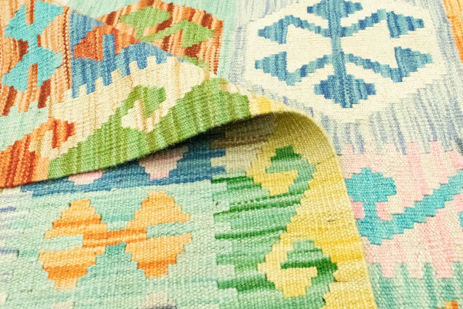 Kelim Afghan Teppich 302x205cm - Image 4