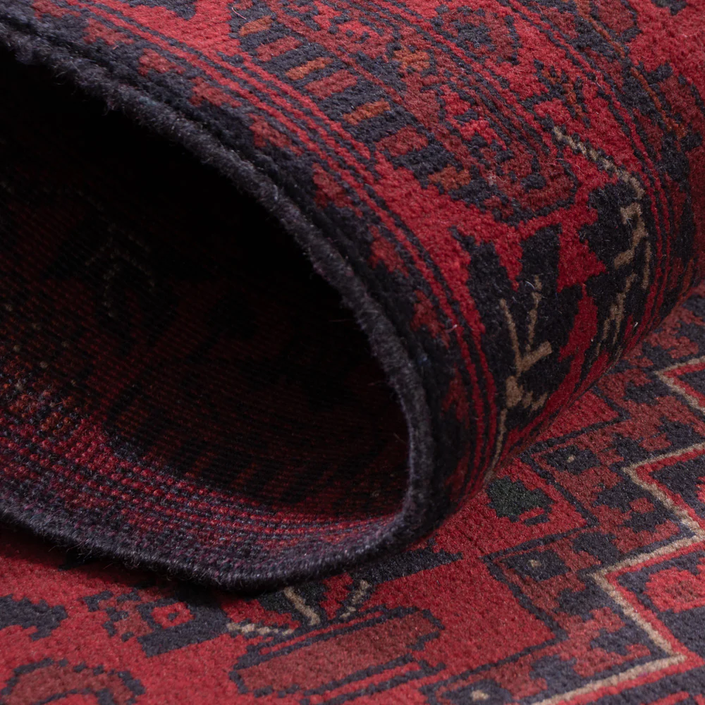 Läufer Afghan - Kunduz - 298 x 81 cm - dunkelrot - Image 5