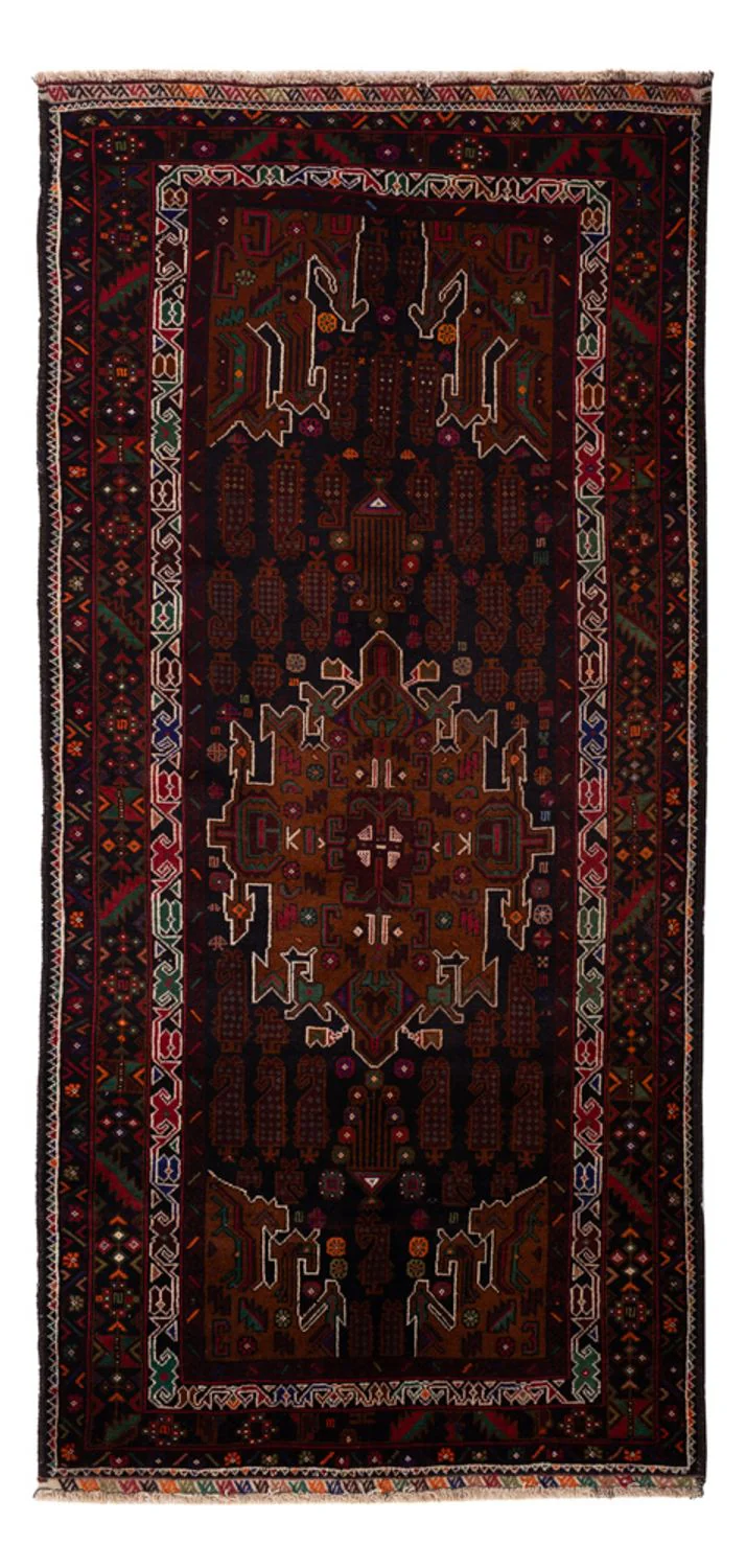Läufer Belutsch - 222 x 103 cm - dunkelrot