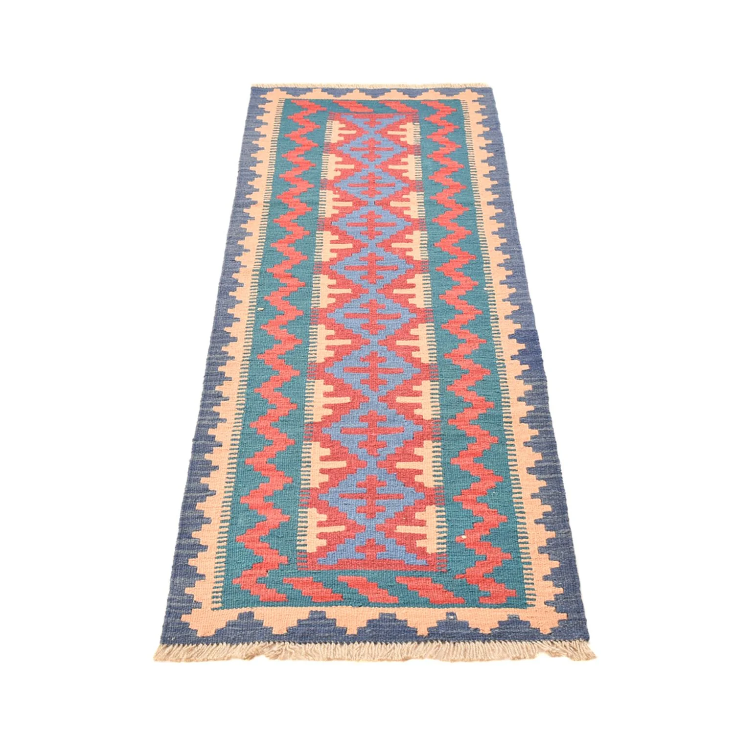 Läufer Kelim - Oriental - 210 x 62 cm - mehrfarbig - Image 5