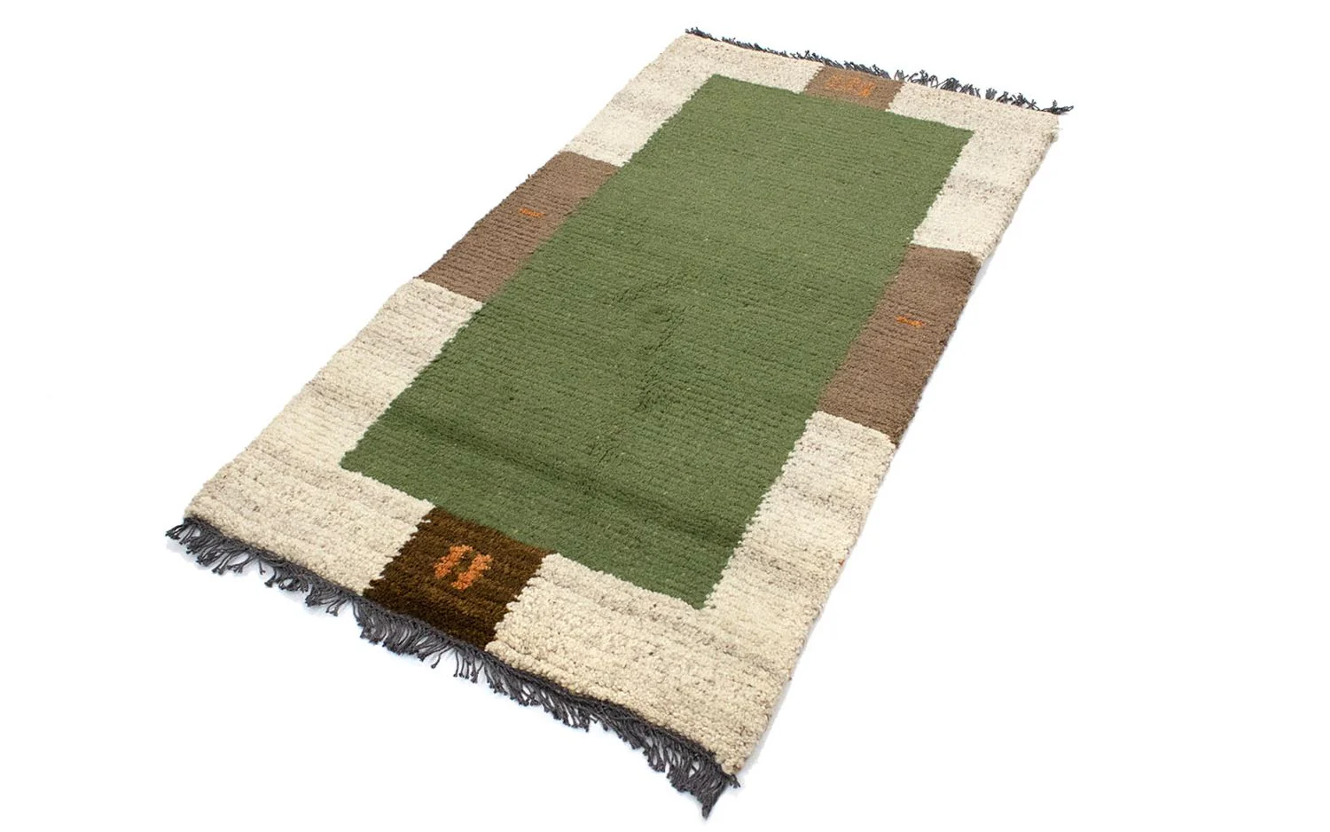 Nepal Teppich 140 x 70 cm - grün - Image 4