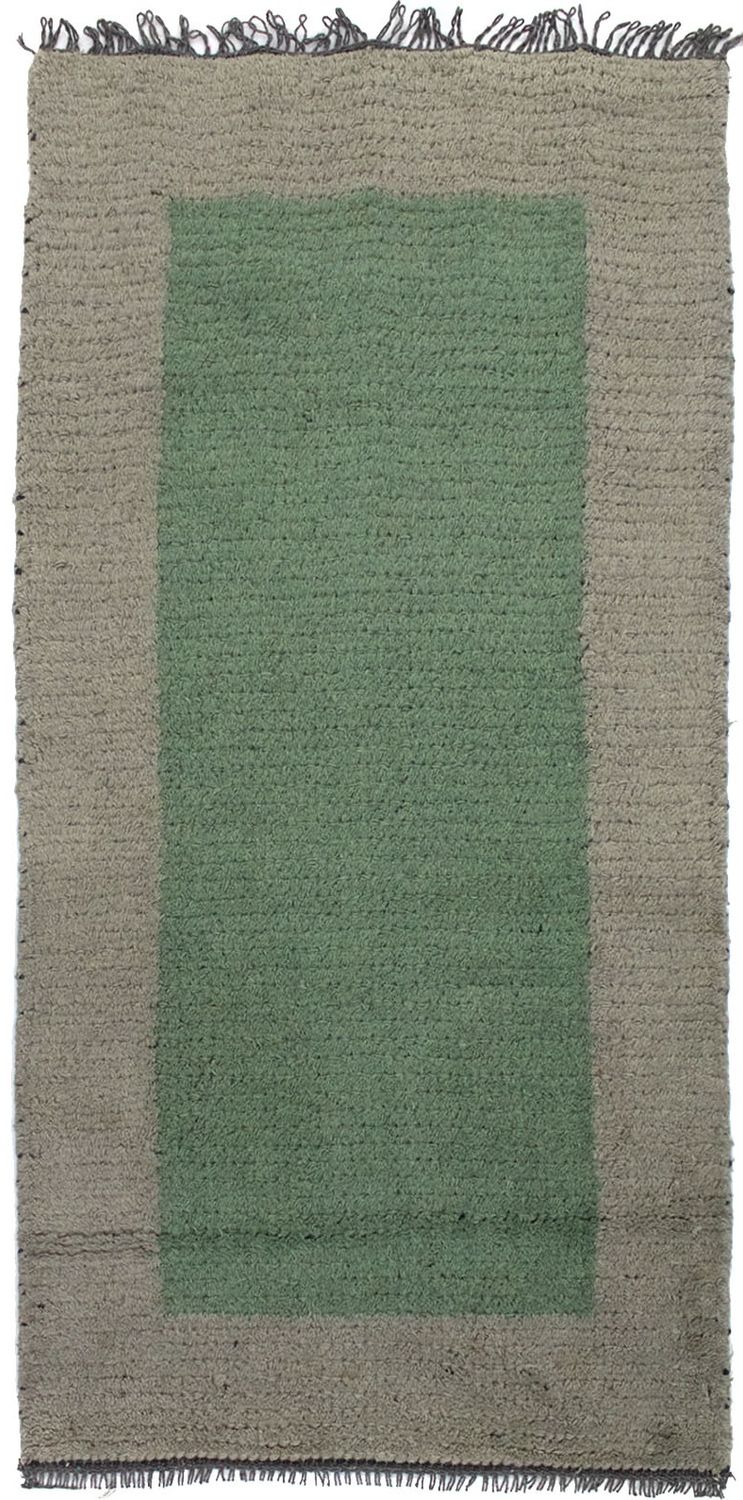 Nepal Teppich 140 x 70 cm - grün
