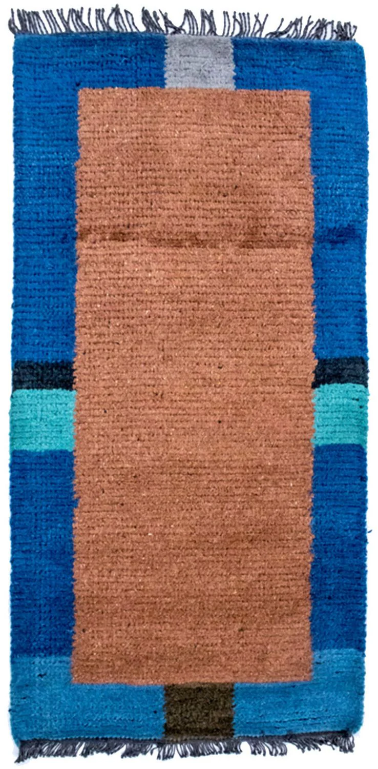 Nepal Teppich 140 x 70 cm - mehrfarbig