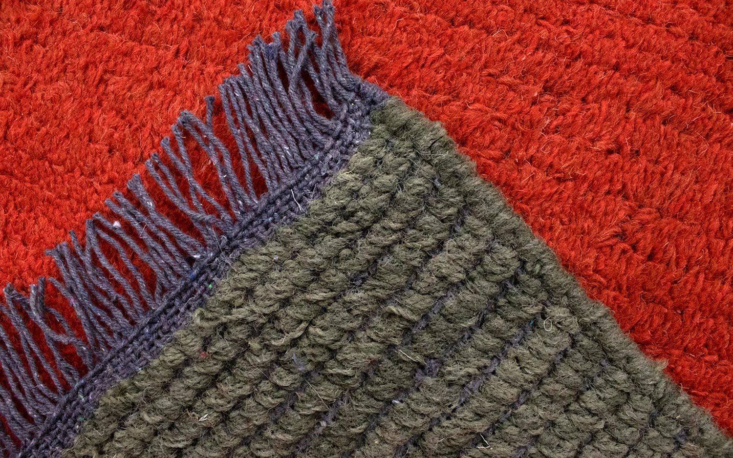 Nepal Teppich 140 x 70 cm - rot - Image 3