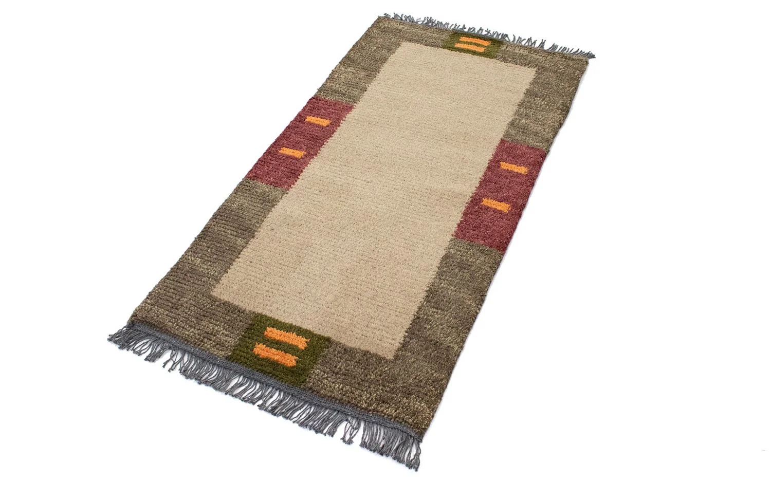 Nepal Teppich 140 x 70 cm - hellbraun - Image 4