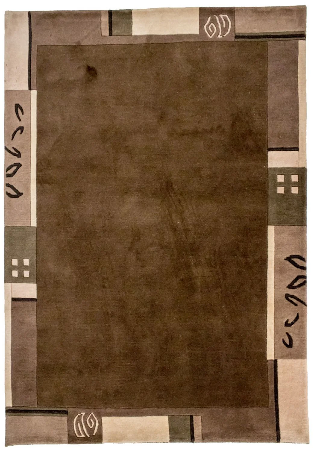 Nepal Teppich 199 x 144 cm - braun