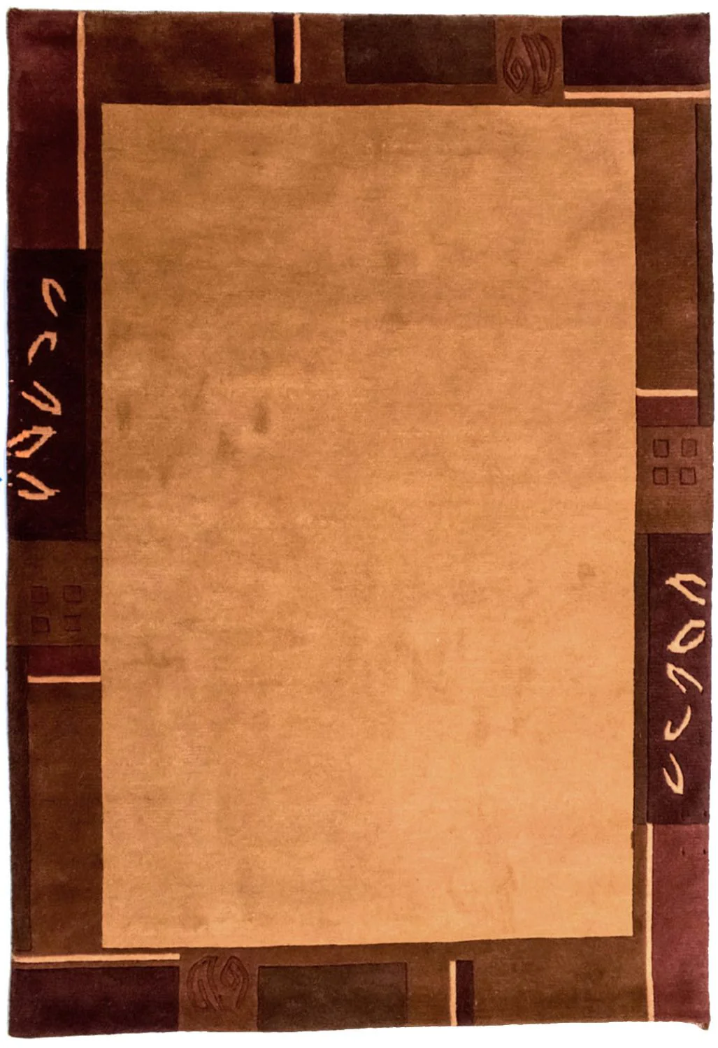 Nepal Teppich 201 x 146 cm - orange
