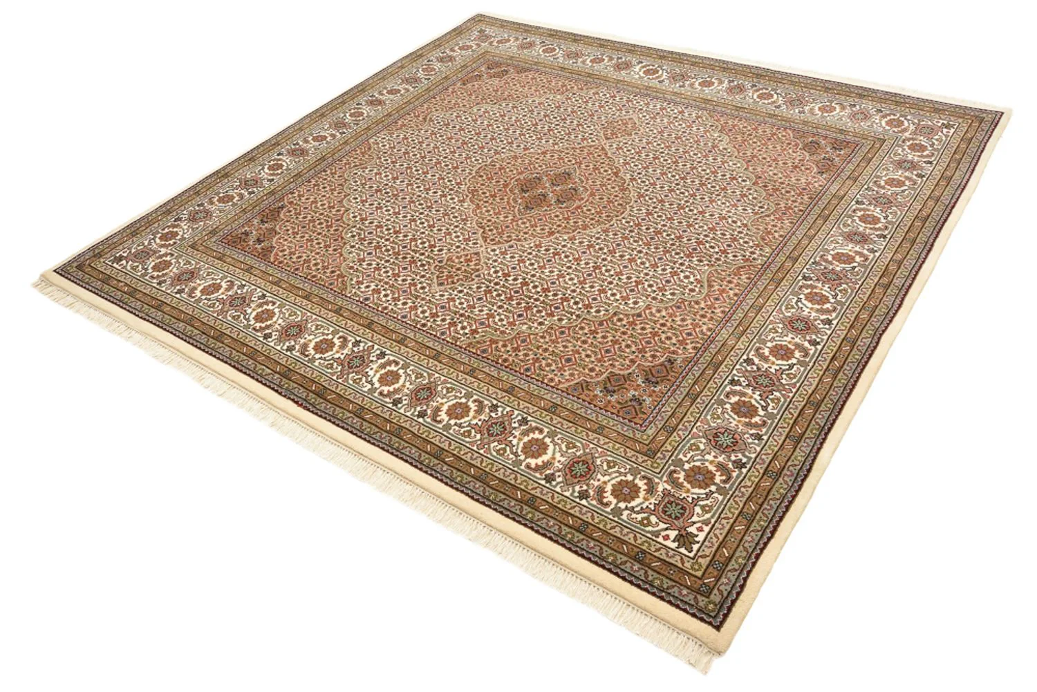 Orientteppich - Täbriz quadratisch - 203 x 201 cm - dunkelbeige - Image 3