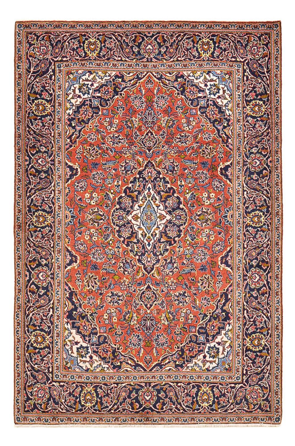 Perserteppich - Keshan - 210 x 140 cm - hellrot