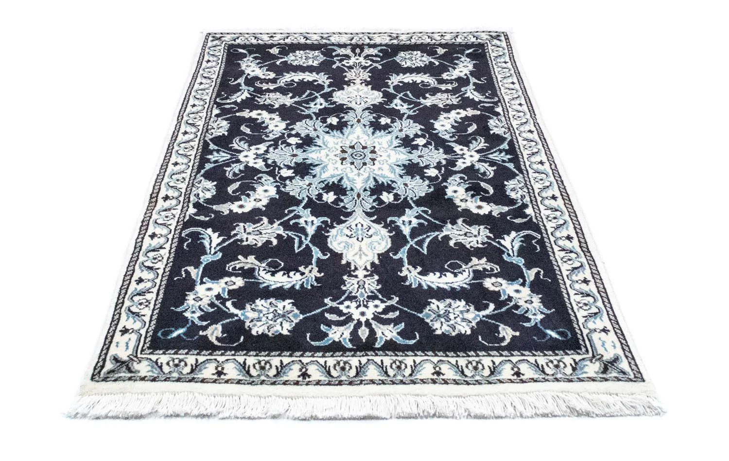 Perserteppich - Nain 131 x 90 cm - blau - Image 5