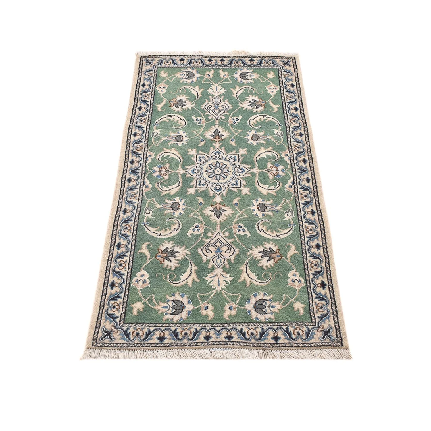 Perserteppich - Nain - 139 x 66 cm - hellgrün - Image 4