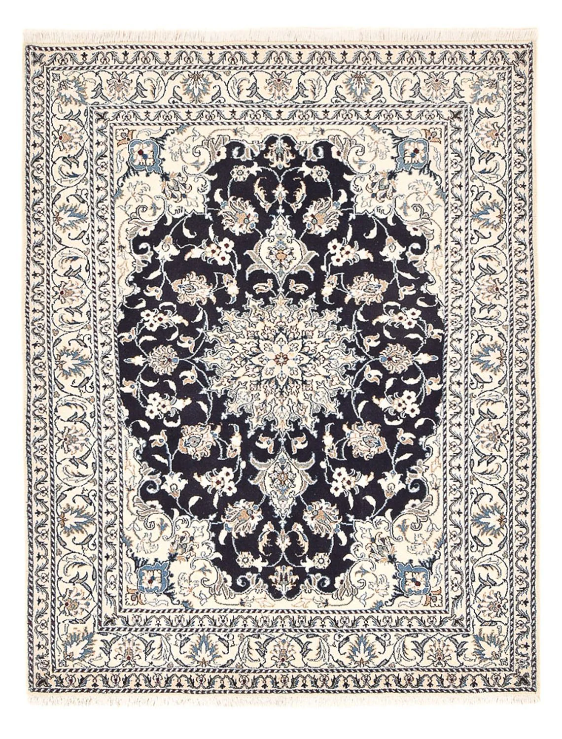 Perserteppich - Nain - 203 x 150 cm - dunkelblau