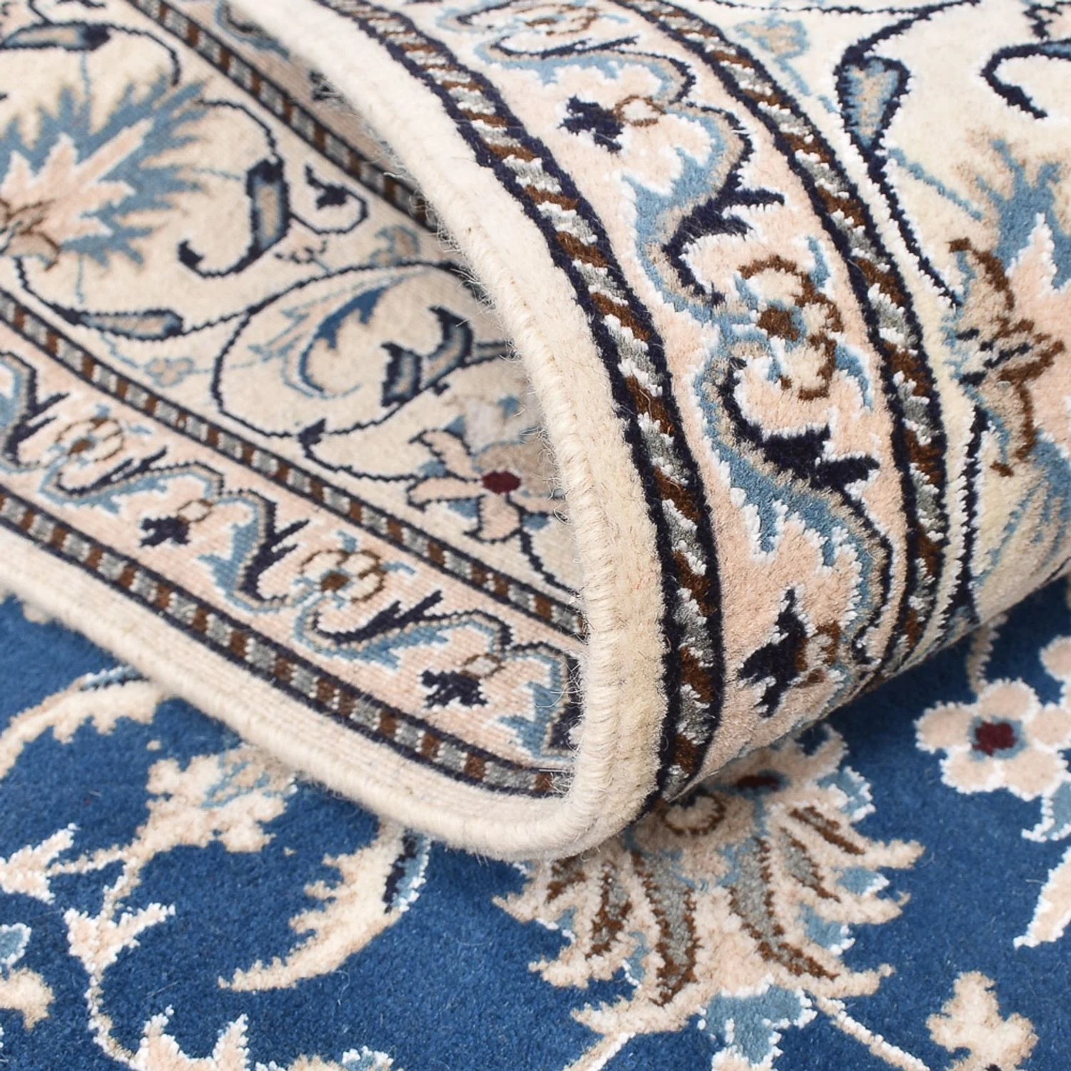 Perserteppich - Nain - 205 x 149 cm - blau - Image 4