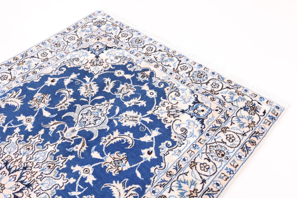 Perserteppich - Nain - 211 x 122 cm - blau - Image 4