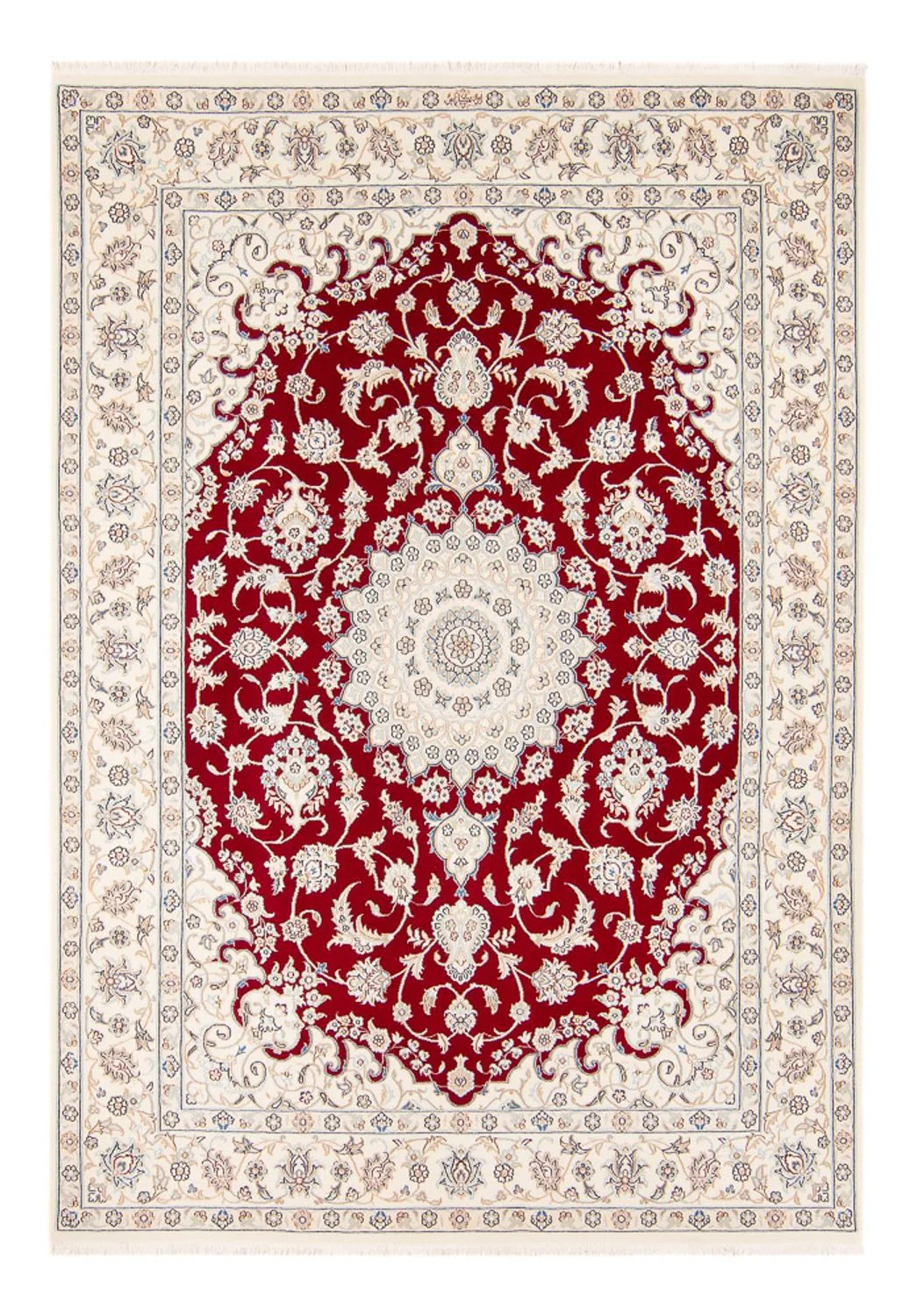 Perserteppich - Nain - 242 x 168 cm - rot