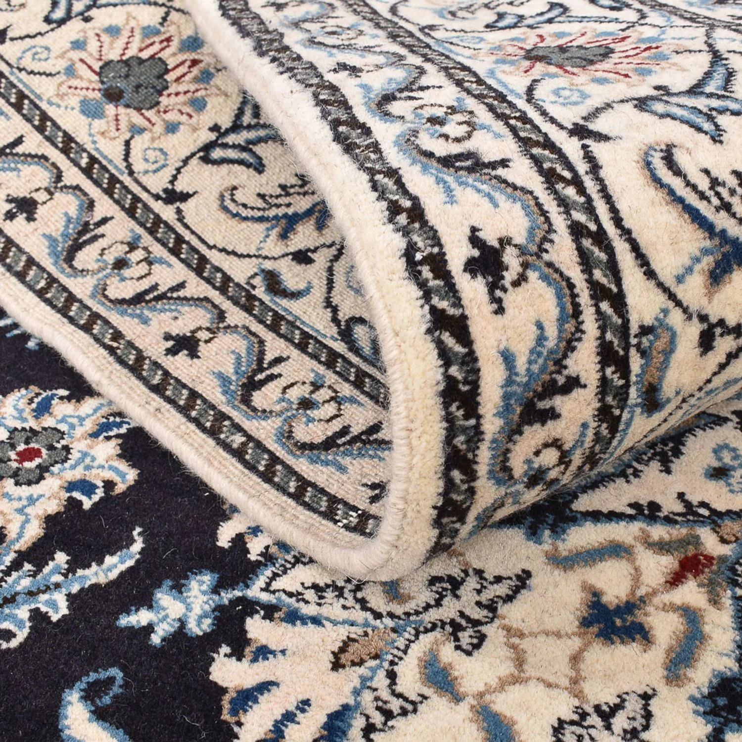 Perserteppich - Nain - 252 x 161 cm - dunkelblau - Image 4