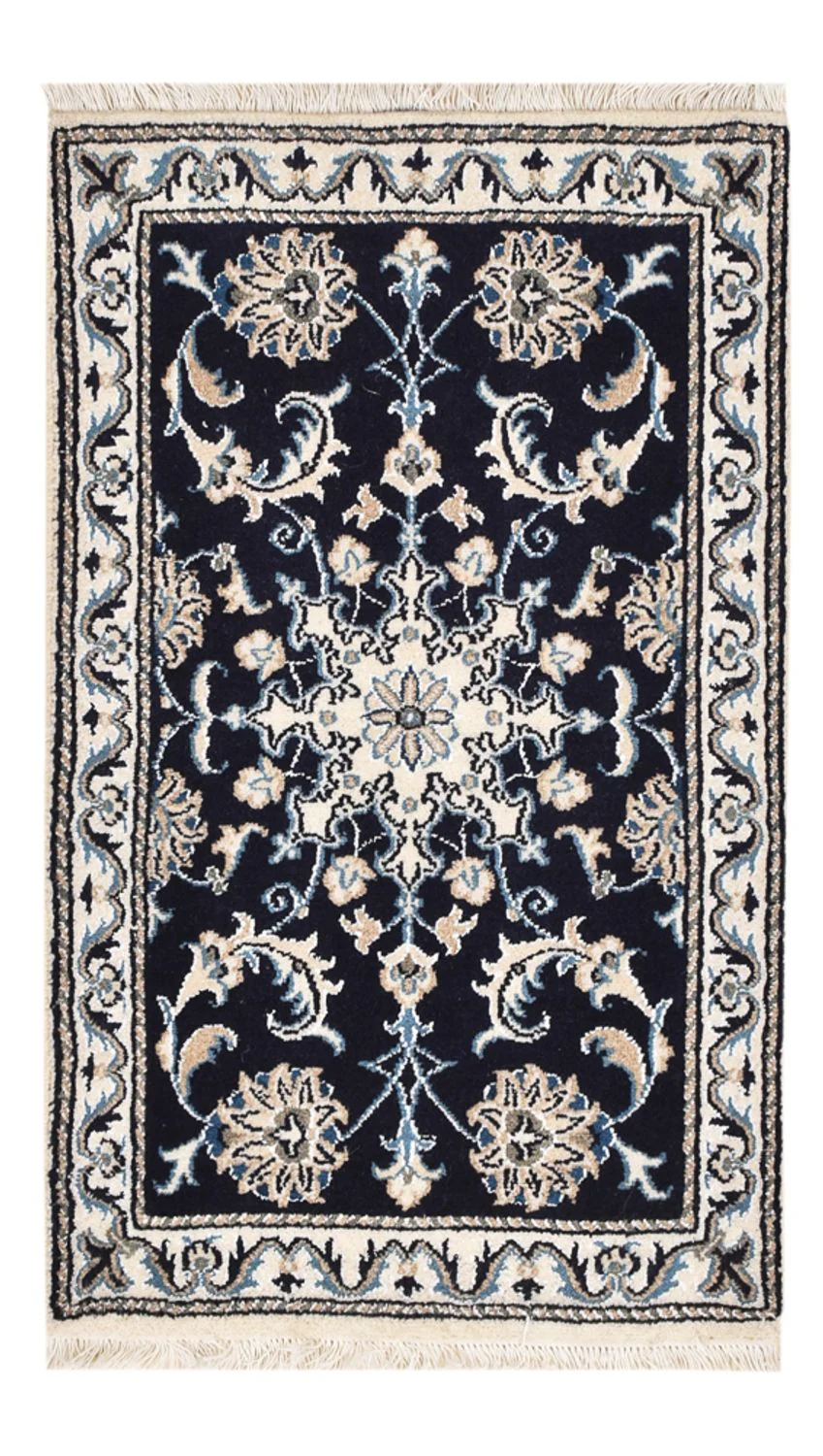 Perserteppich - Nain - 90 x 57 cm - dunkelblau
