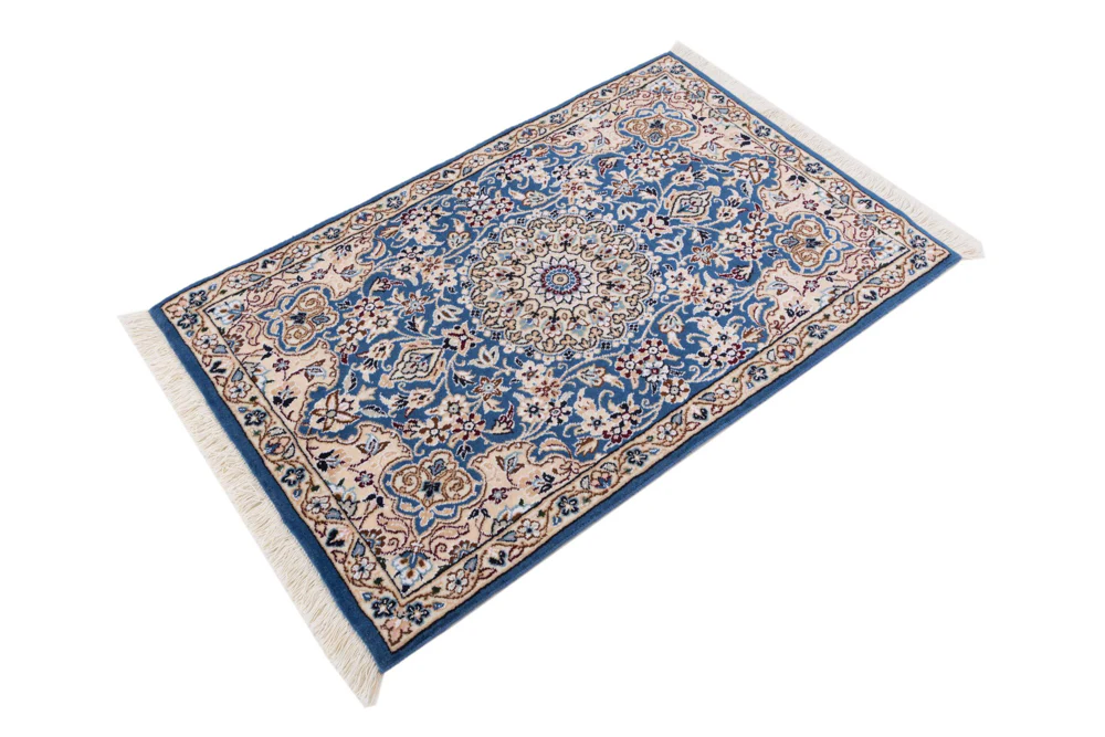 Perserteppich - Nain - 90 x 60 cm - blau - Image 2