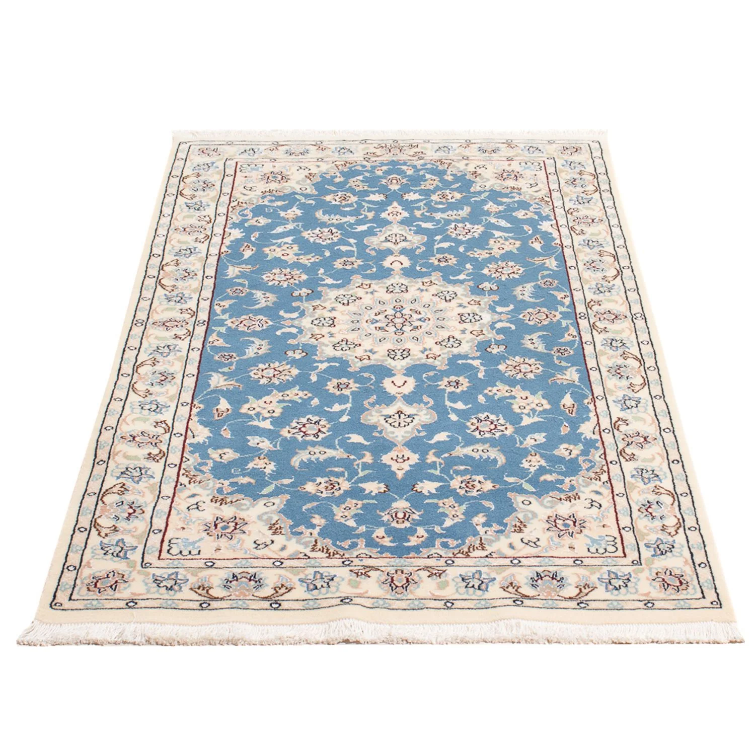 Perserteppich - Nain - Premium - 138 x 76 cm - hellblau - Image 5