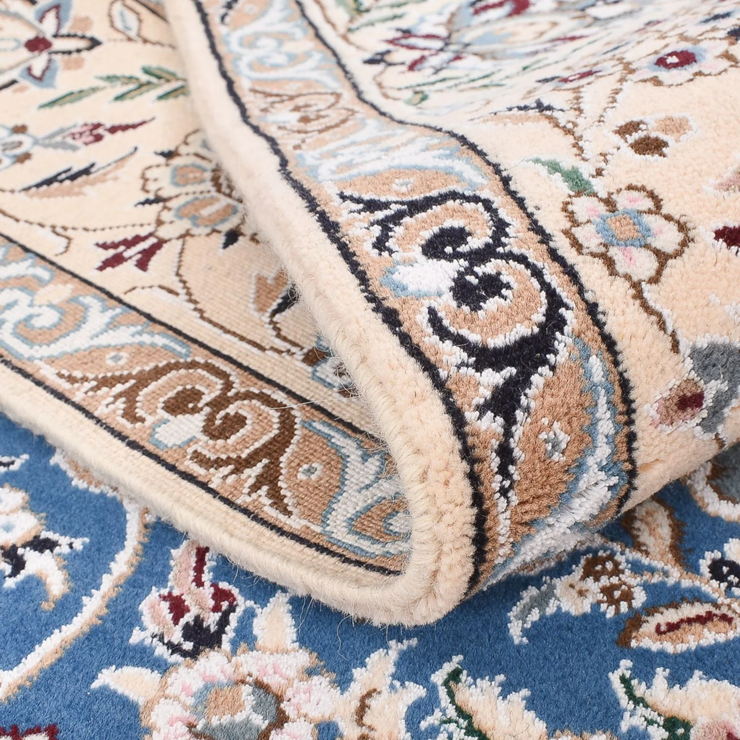 Perserteppich - Nain - Royal - 201 x 155 cm - blau - Image 4
