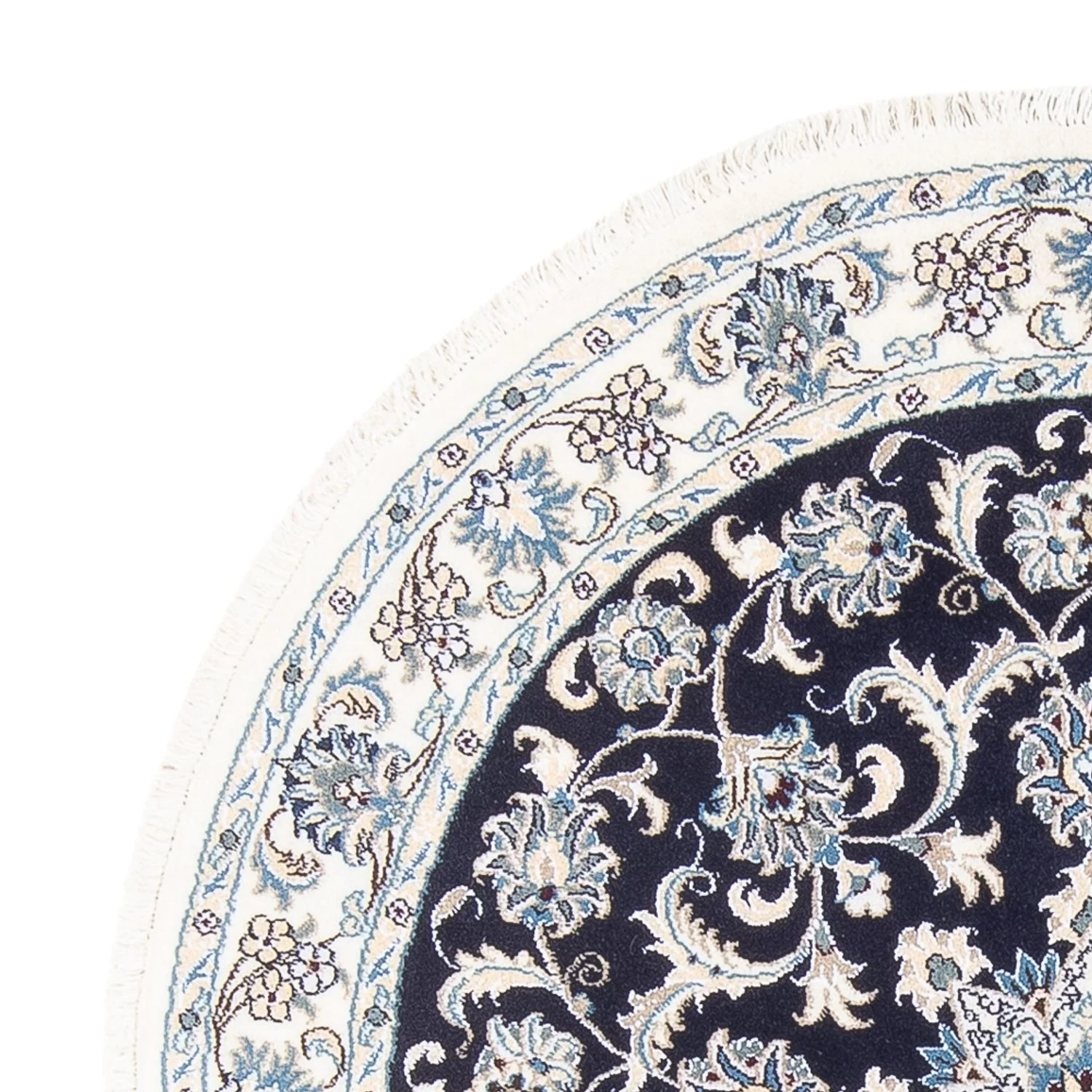 Perserteppich - Nain rund  - 150 x 150 cm - dunkelblau - Image 3