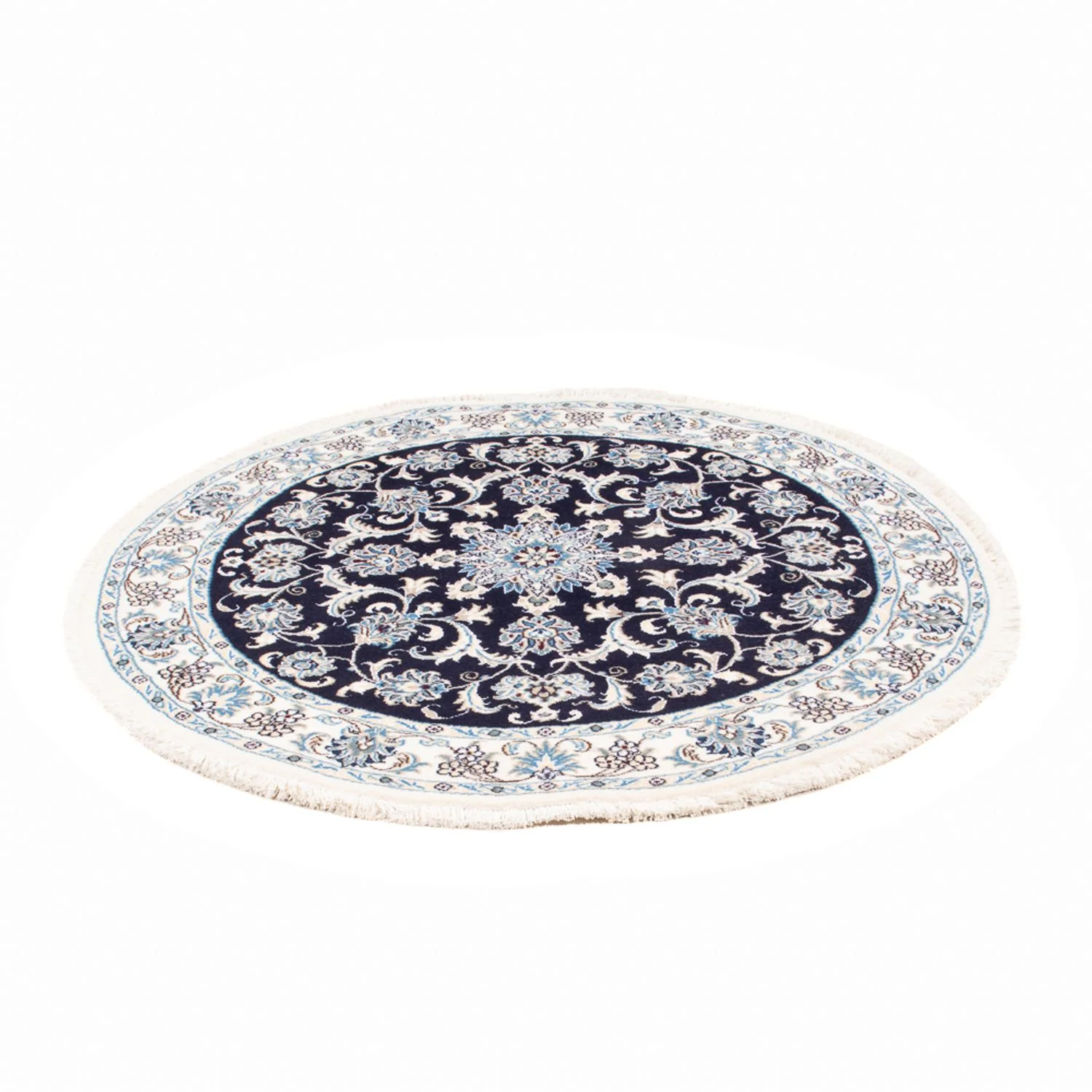 Perserteppich - Nain rund  - 150 x 150 cm - dunkelblau - Image 5