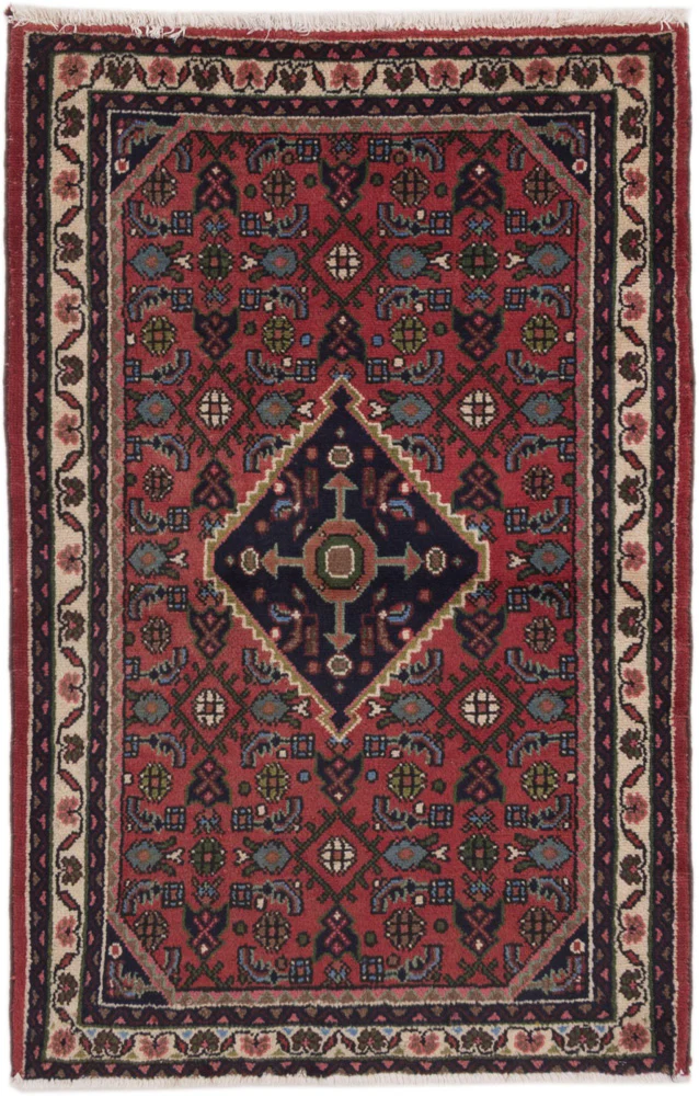 Perserteppich - Nomadic - 130 x 85 cm - dunkelrot