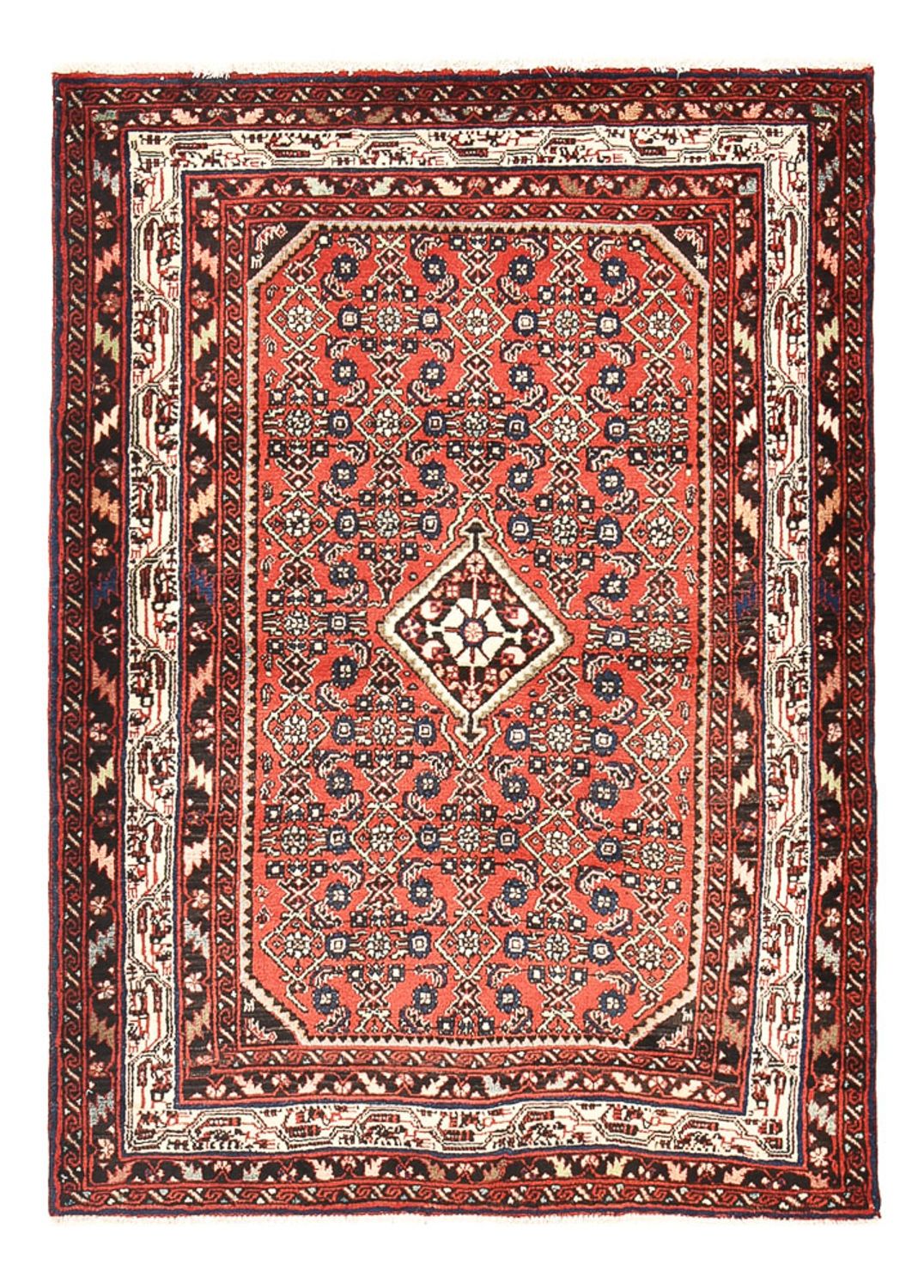 Perserteppich - Nomadic - 148 x 105 cm - hellrot
