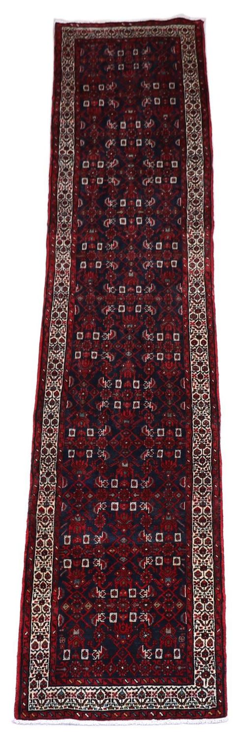 Perserteppich - Nomadic 403 x 87 cm - dunkelblau
