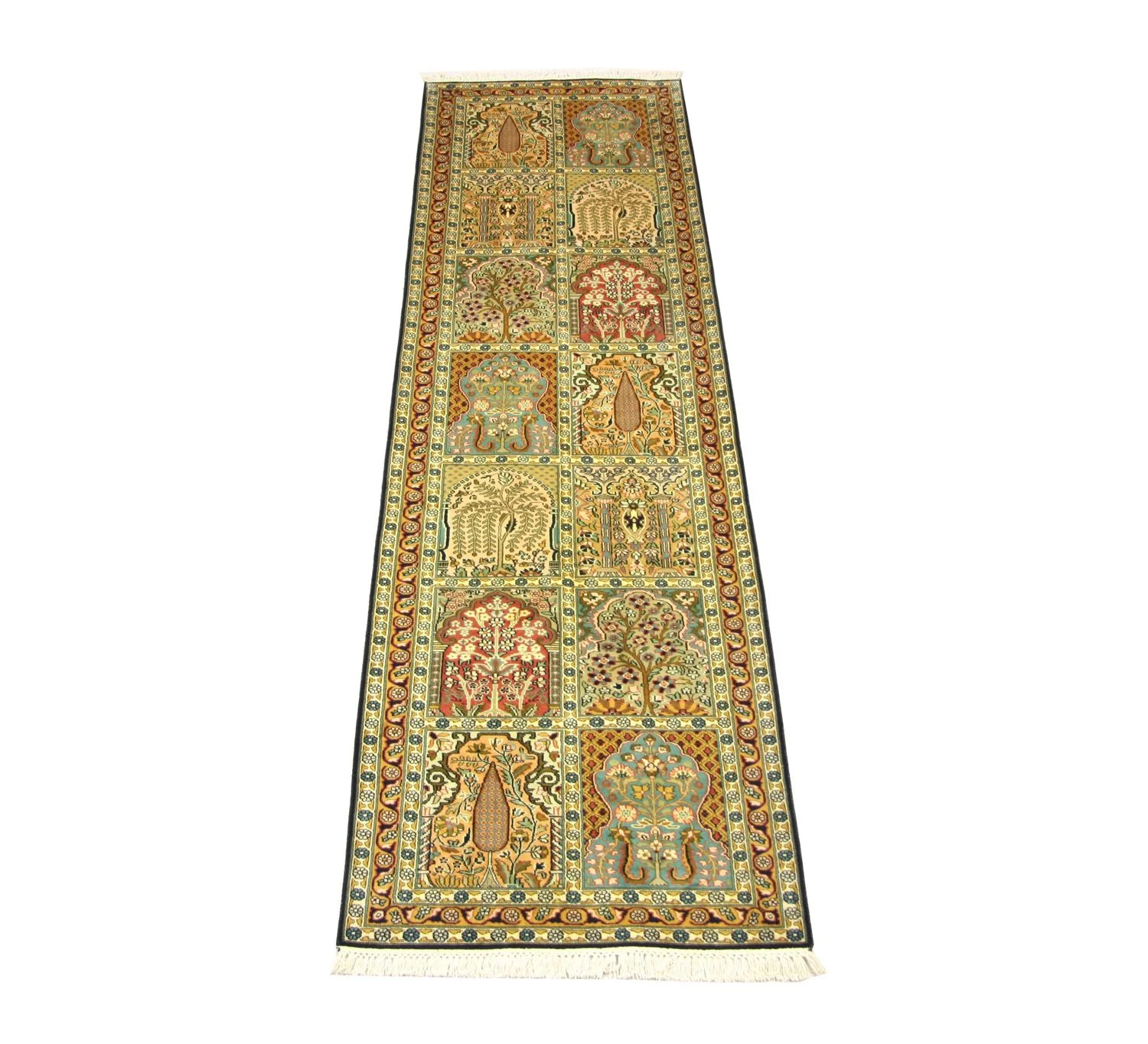 Seidenteppich - Kaschmir Seide 298 x 82 cm Teppich Läufer