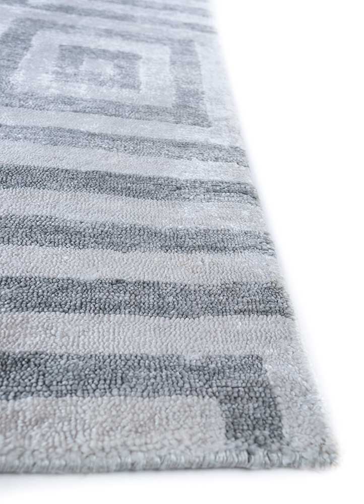 Viskose Teppich quadratisch - 345 x 345 cm - silber - Image 3